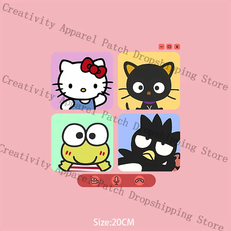 Halloween Hello Kitty Patches Iron on Heat Transfers For Clothes Sanrio  Cool T-shirt Design Kuromi Thermal Printed Stickers DIY - AliExpress