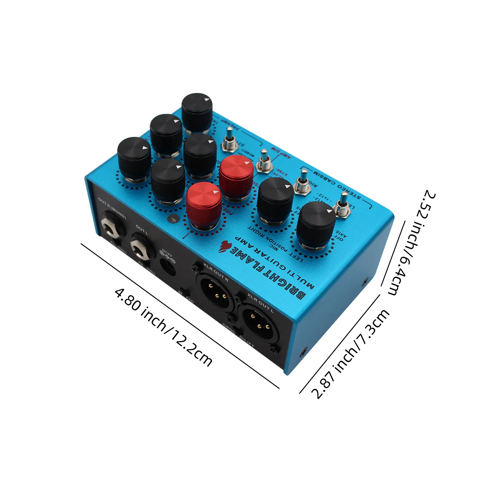 Guitar Effects Pedal Mosky 3-Loop True Bypass with Tuner/mute & Channel Selection