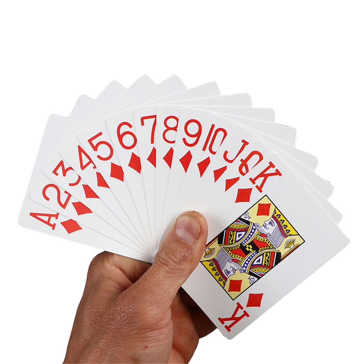 Playing Cards Plastic Playing Cards Poker Set 55PCS PVC Scrub Waterproof Big Character Texas Hold'em In Case