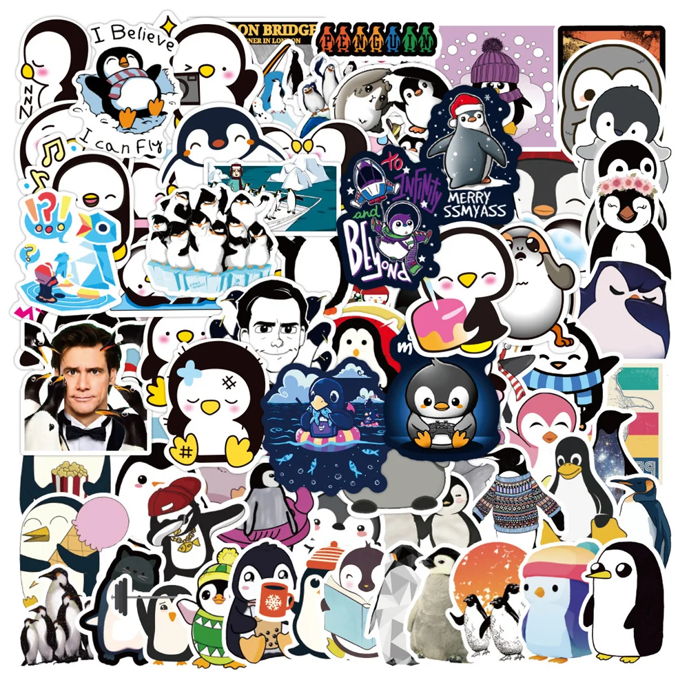 

10/30/50PCS New DIY Penguin Cartoon Personality Creative Computer Luggage TableCar Chair Decoration Waterproof Sticker Wholesale