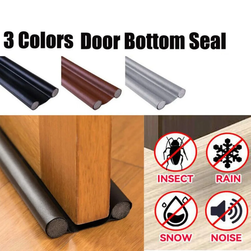 Flexible Door Gap Bottom Seam Sealing Bathroom Door Seal Sound Proof...
