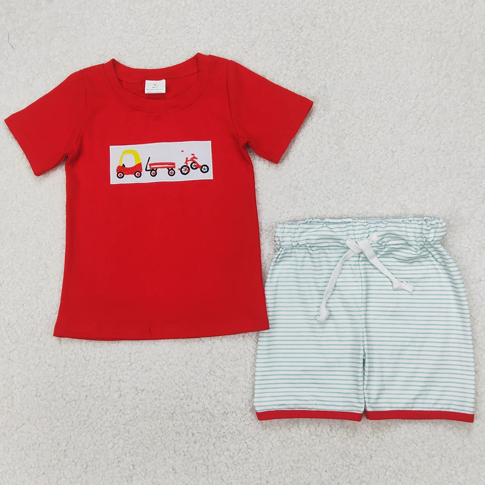Kids Clothing Set Kids T Shirt Boys Clothing Set Kids Designer Clothes Boys Baseball Duck Embroidery Short Sleeve Shorts Sets Boutique Baby Boys Clothes