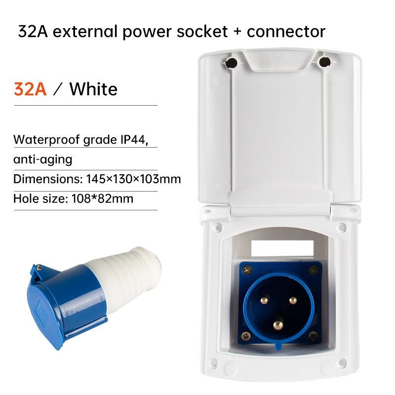 Connettore Di Alimentazione Esterno Per Camper 220V-240V 16A - Foto 4