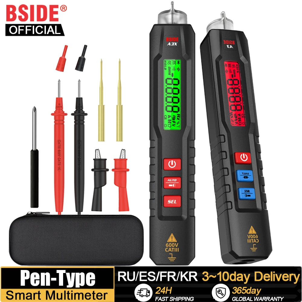 BSIDE Smart Digital Multimeter Pen Type True RMS Voltmeter DC AC