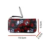 Wallet Color Rose Skull Long Wallet, Retro Skull Print Women's Clutch, Zipper Position Randomly 6