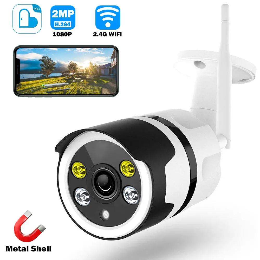 2Mp 1080P Carecam App Full Color Ip Bullet Camera Citofono Wireless Home Security Cctv Baby Monitor