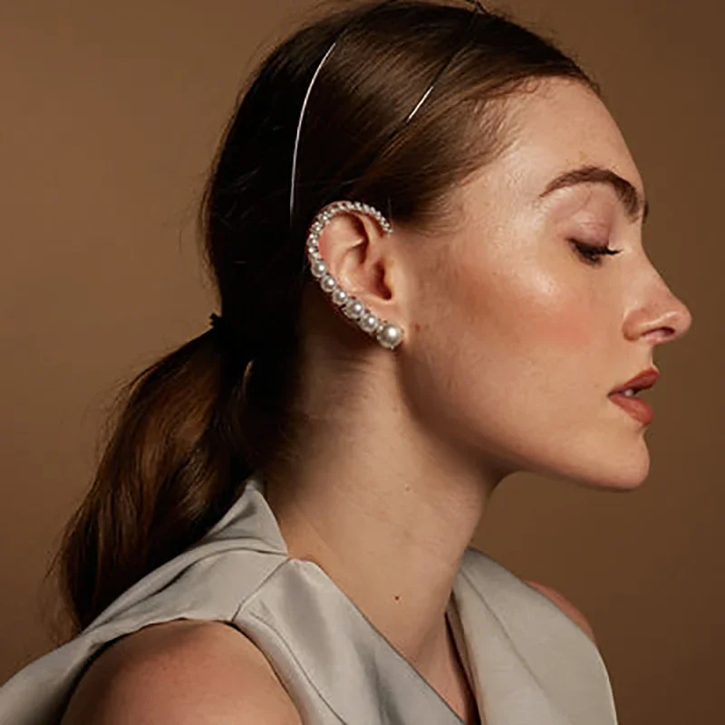 Elegant Temperament Imitation Pearl Clip Earrings Without Piercing Earclips for Kids Girls Ear Cuff Climbing Earring Jewelry New