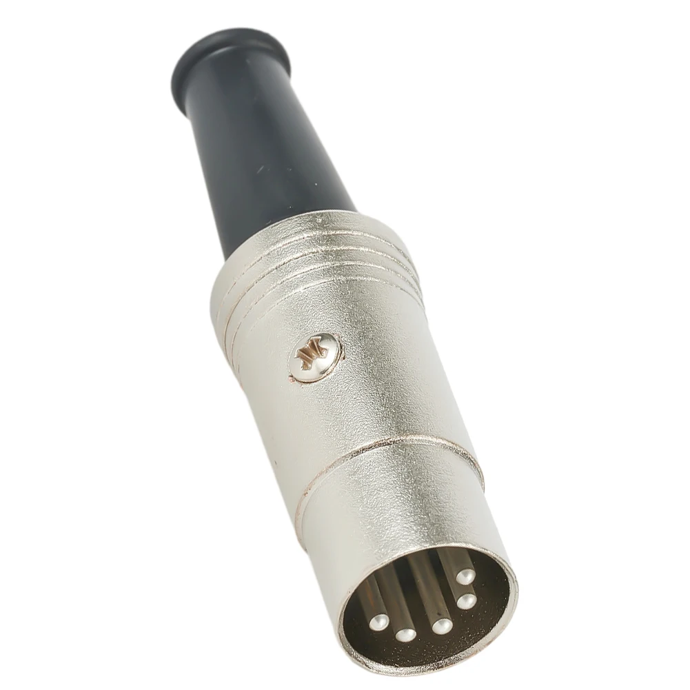 5 Pin Audio Adapter DIN Plug Male Midi Connector Cable Lead Audio Adapter Male Inline Plug with Heavy Duty Cable Clamp audio adapter audio adapter set