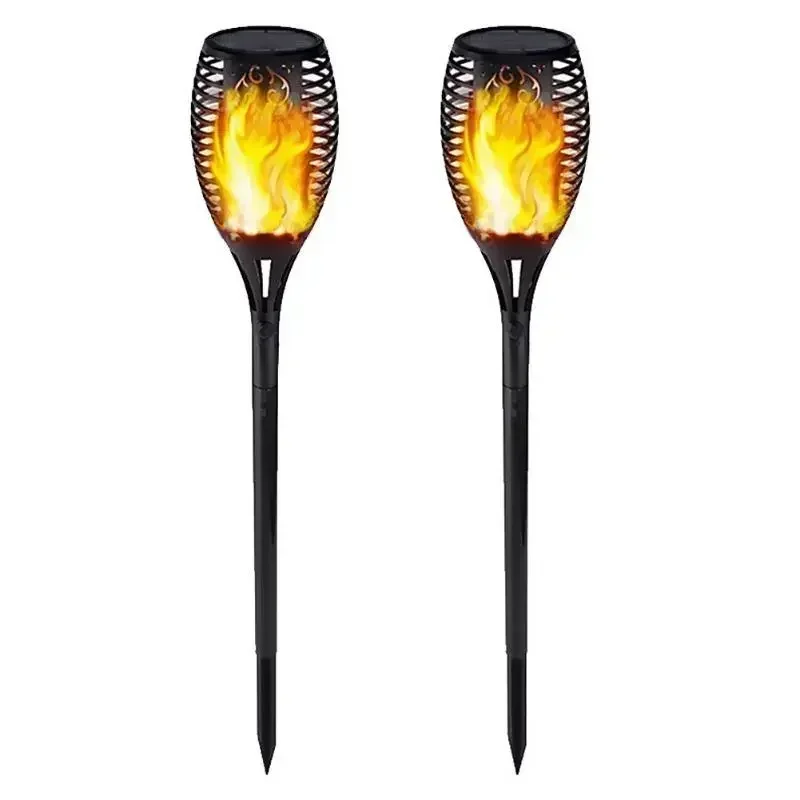 Description Picture 3 of item1/2/4/6/8/10/12Pcs Solar Flame Torch Light Flickering Light Waterproof Garden Decoration Outdoor Lawn Path Yard Patio Floor Lamp
