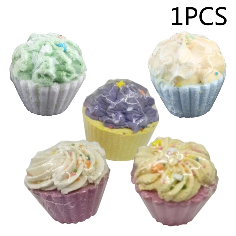 

Чашка торта пузырьковая бомбочка для ванны Натуральная газированная вода для женщин увлажняет сухую чувствительную кожу цвет и