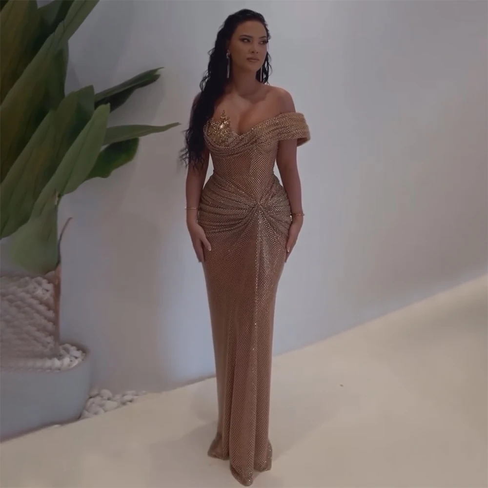 High Split Evening Dresses for Woman Strap Prom Party Maxi Dress Long Sequins Formal Occasion Dresses