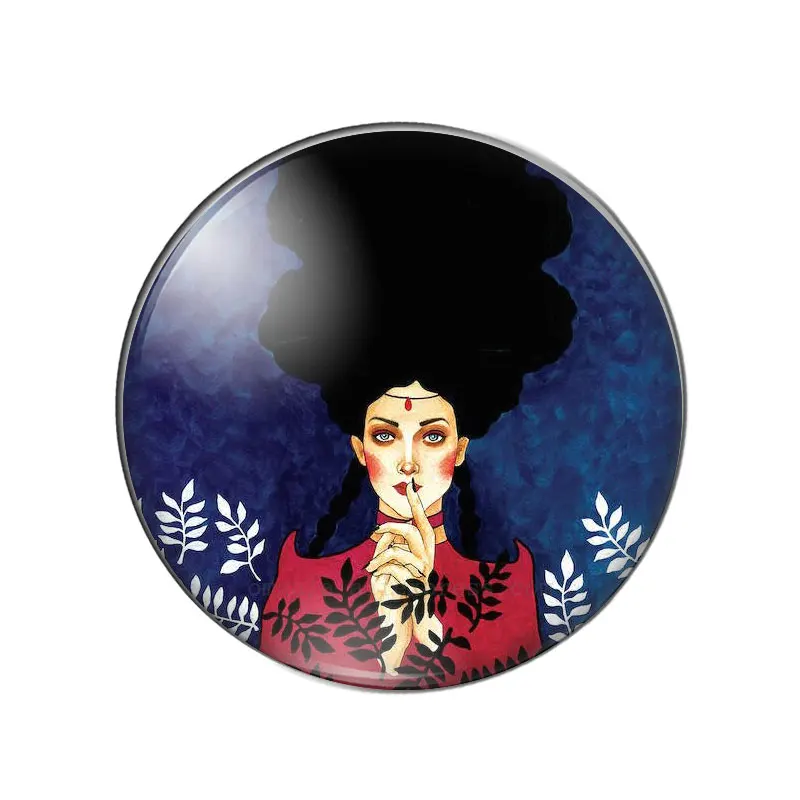 아트 패션 긴 머리 소녀 일러스트 10 개 12mm/14mm/18mm2 0mm/25mm, 라운드 사진 유리 카보 숑 데모 플랫 백 메이킹 결과