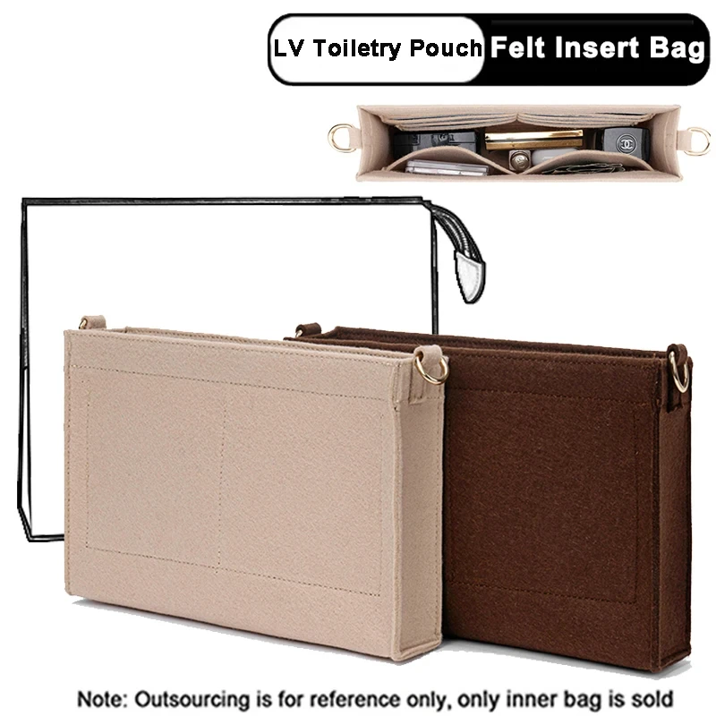 

Bag Storage Sorting Felt Inner Liner Accessory For LV Toiletry Pouch 19 26 Bathroom Bag Organizer DIY Upgrade Modification Part