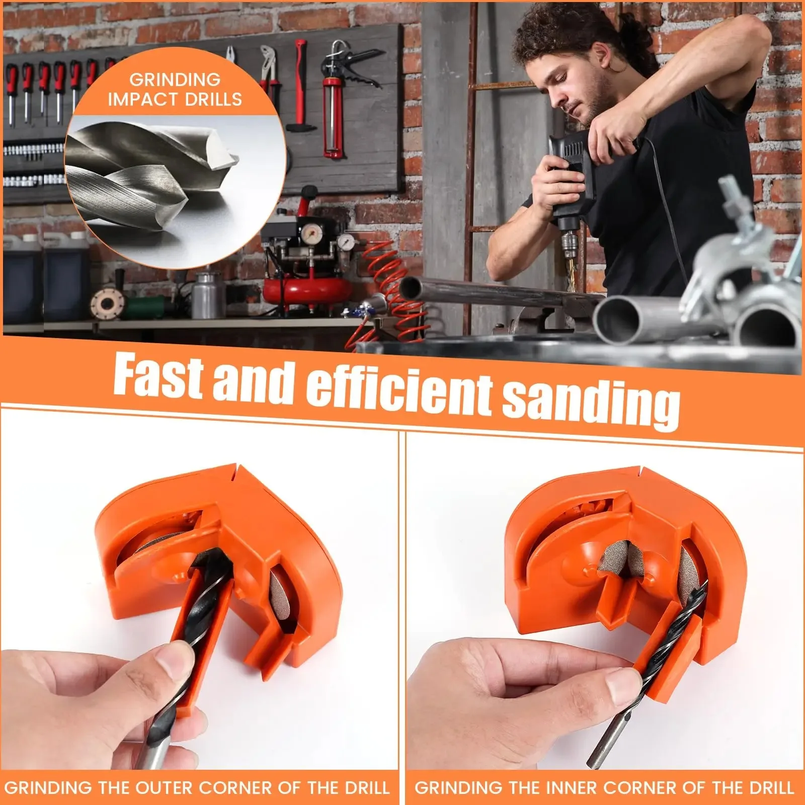Multipurpose Drill Bit Grinding Sharpener Electric Impact Drill Knife Sharpener Disposable Double-sided Polishing