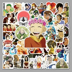 Anime Avatar The Last Airbender Creative Decorative Sticker Set - Cartoon Personality for Kids and DIY Skateboard (50PCS)