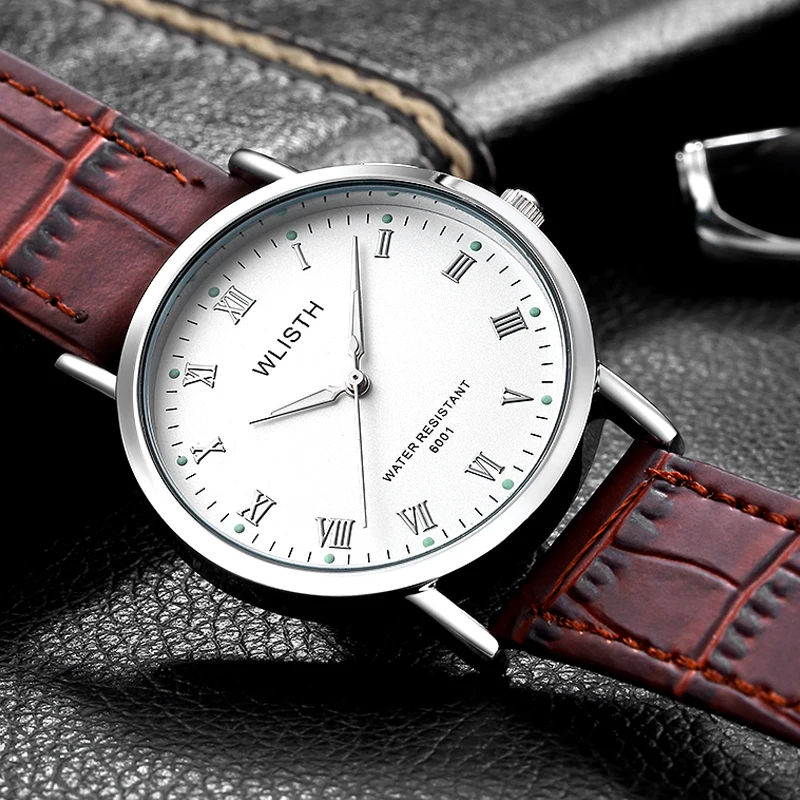 Quartz Watch for Men Casual Round Dial Stainless Steel Strap Waterproof Luminous Business Men's Wristwatches Clock Reloj Hombre