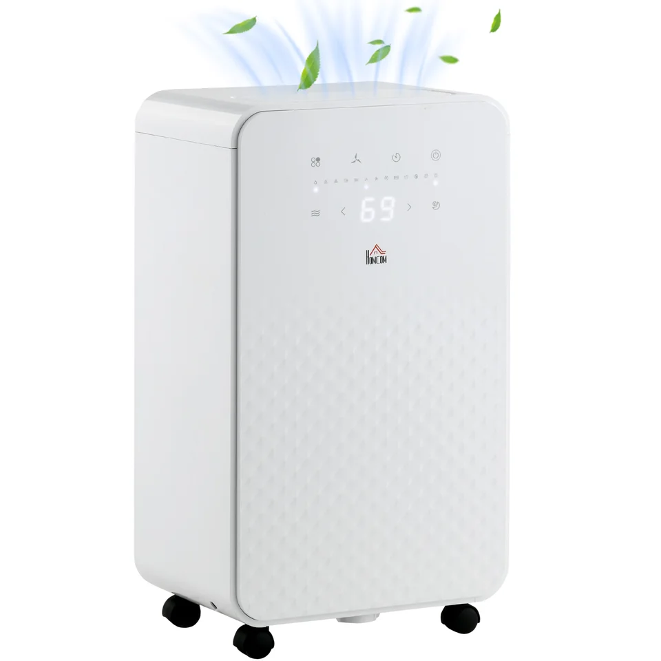 HOMCOM 12L Day Portable Quiet Air Dehumidifier