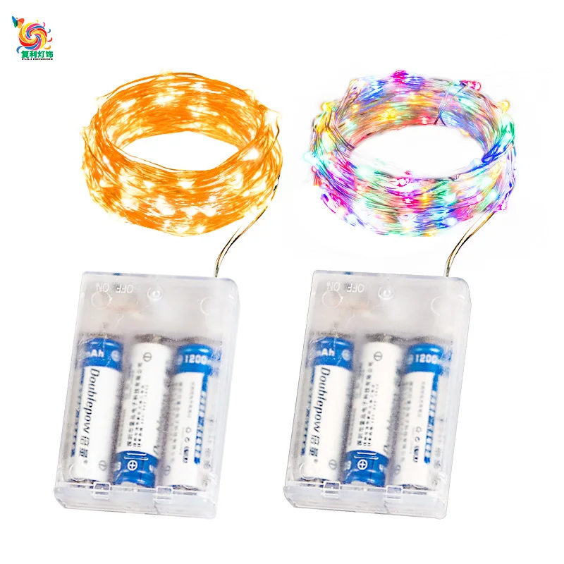 1M 2M 3M 5M 10M Copper Wire LED String Fairy Lights Holiday Battery-operated Garland for Christmas Tree Wedding Party Decoration