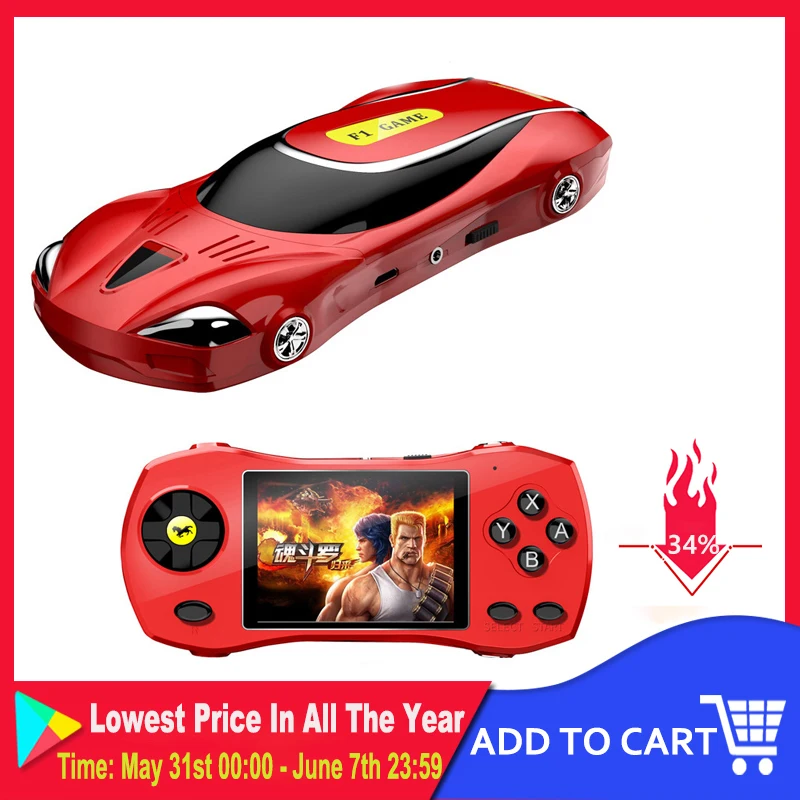 620 인 1 비디오 게임 콘솔 휴대용 게임 플레이어, 휴대용 포켓 TV 게임 콘솔 AV 아웃 레이싱 카 휴대용 플레이어, 어린이 선물