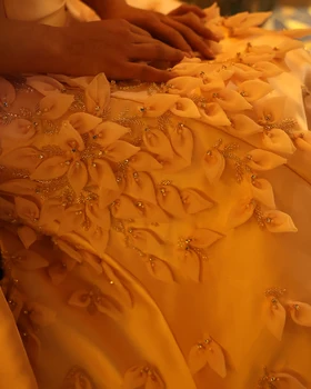 Luxury 3D Leaves Blush Pink Satin Mermaid Evening Dress with Cape Dubai Arabic Women Wedding Prom Party Gowns 463 2