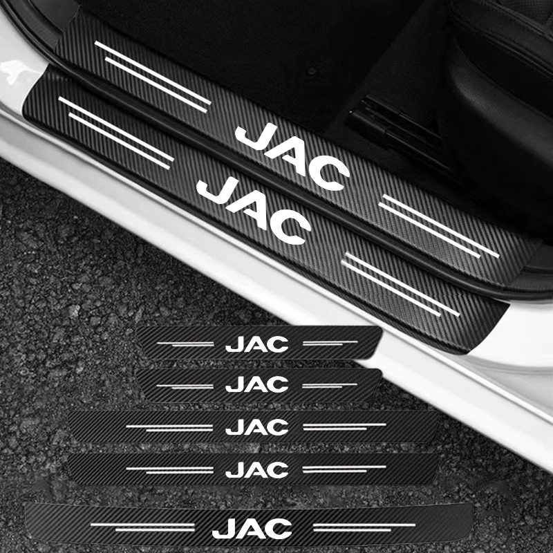 

Auto Carbon Fiber Decals Stickers Car Door Threshold Scuff Plate For JAC Refine J3 J2 S5 A5 J5 J6 J4 Vapour S2 T8