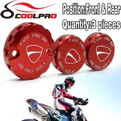 for Hypermotard 950 /SP 2019-2022()..2020 2011 Motorcycle Front Brake Clutch & Rear Brake Fluid Reservoir Cover Cap