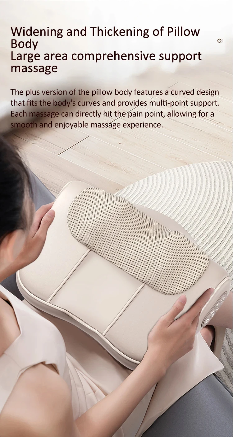 Almohada de masaje para cuello, cuello, cintura, espalda, hombros, masaje de dedos, compresa caliente multifunción, almohada de masaje de cintura relajante &raquo; Almohada de masaje para cuello