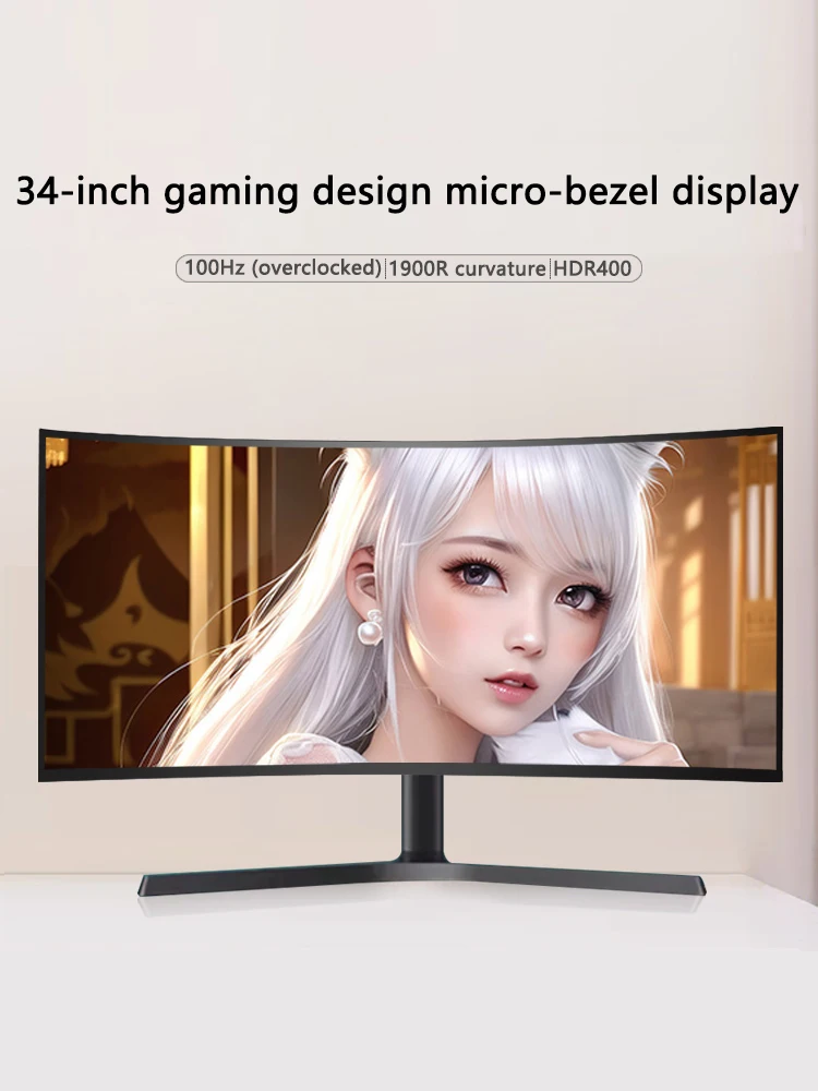 UWQHD 4K Ŀ Ʈ ̵  ũ, 100Hz ̳  e-, 34 ġ 1900R 繫 ũž ǻ LCD 