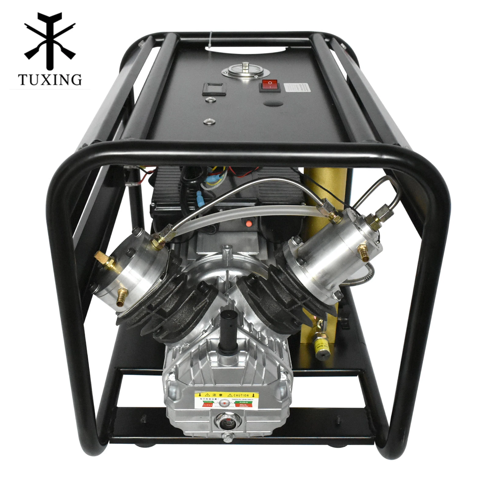 TUXING TXEDM042 300Bar PCP compresseur d'air arrêt automatique intégré Filtration à deux étages filtre séparateur eau-huile pour la plongée sous-marine