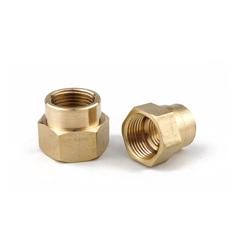 Water Gas Adapter Brass Fitting Pipe Connector Female To Female 1/8 1/4 3/8 1/2 Reducing Joint Air Coupling for Hose Connection