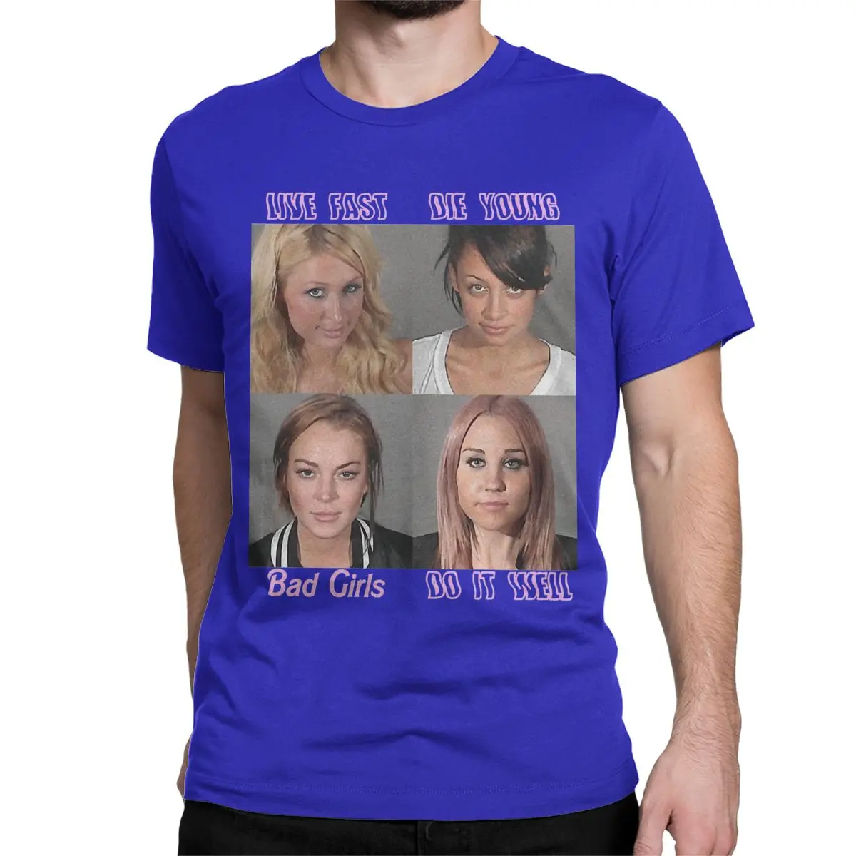 thumbnail image 1 of Camiseta divertida de algodón para hombre con texto "Proud Live Fast Die Young", camisetas de manga corta con estampado de "Bad Girl Do It Well", 1 of 7