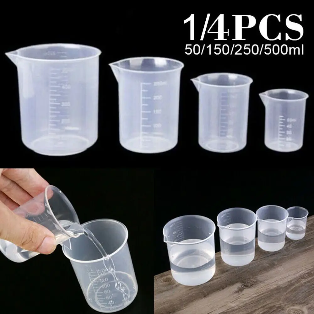 Plastic Transparent Measuring Cup plastic measuring cup Laboratory Beaker Pour Spout Liquid Jug Graduated Cup Measurement Tool Kitchen Baking Supply