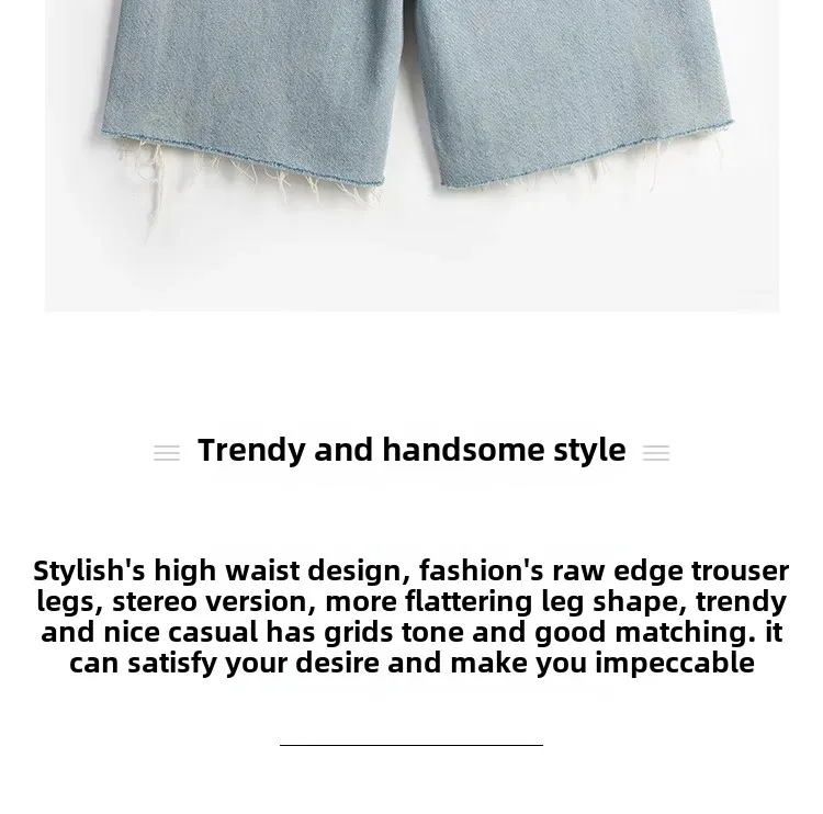 Premium Tencel Denim Shorts Detail View