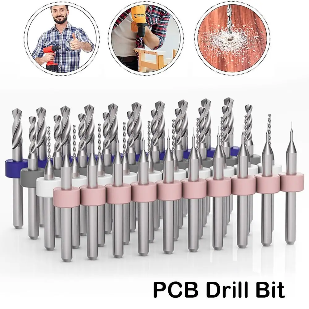 목재 CNC 조각 비트용 텅스텐 스틸 CNC 밀링 커터, PCB 드릴 비트, 1.1mm-3.0mm 옥수수 조각 커터, 3.175mm, 세트당 10 개