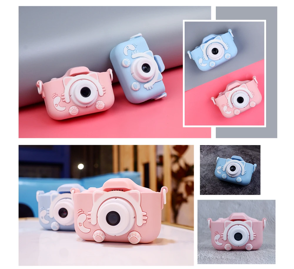 Mini Cartoon Camera 2 Inch 2kwHD Screen Educational Children Toys Portable Video Camera Digital Camera SLR Camera Camera For Kid digital cameras