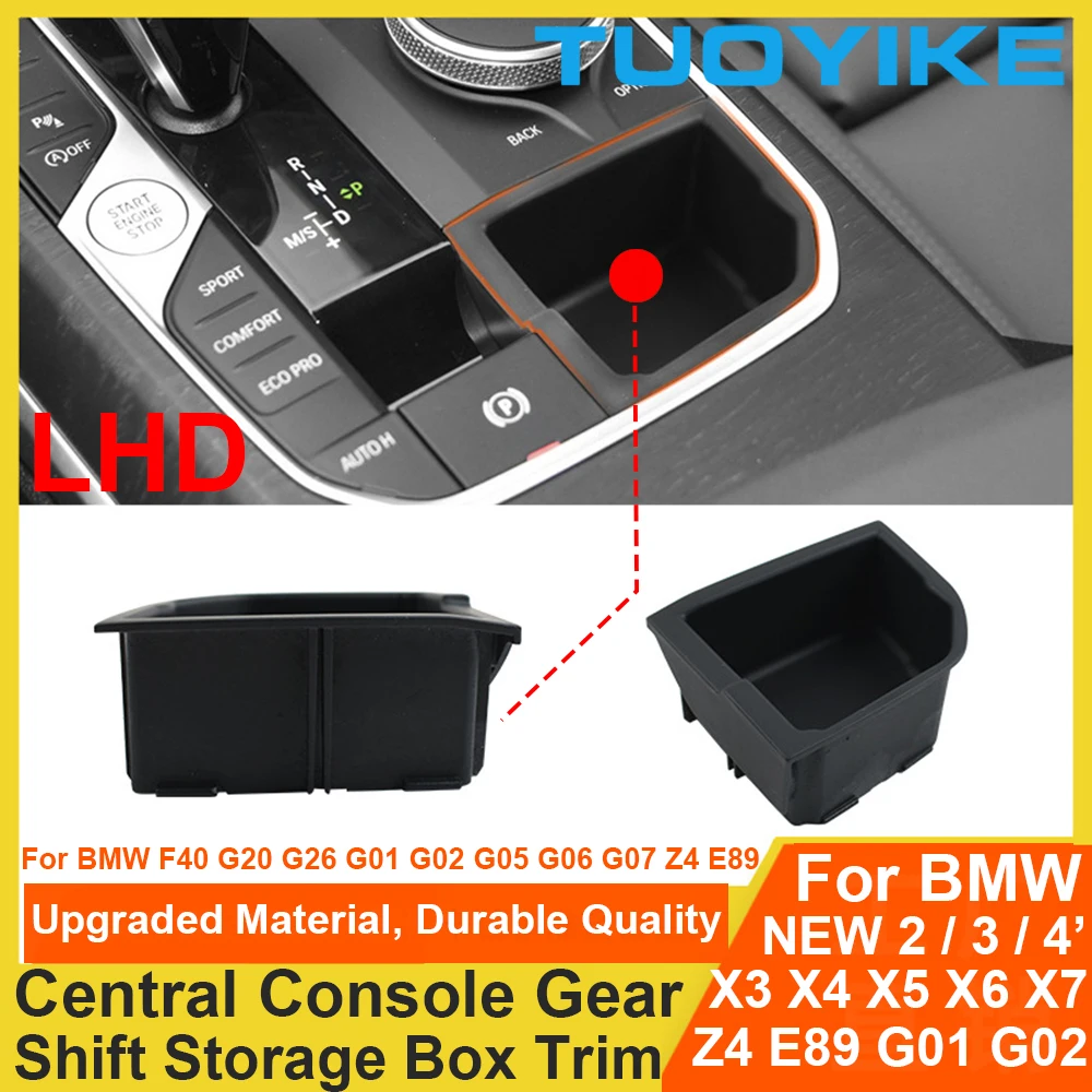 Fim Carro console central da shift de engrenagem da caixa de armazenamento  de modificação para a bmw 2 3 4 x3 x4 x5 x6 x7 série f40 g20-g26 g01 g02  g05 g06