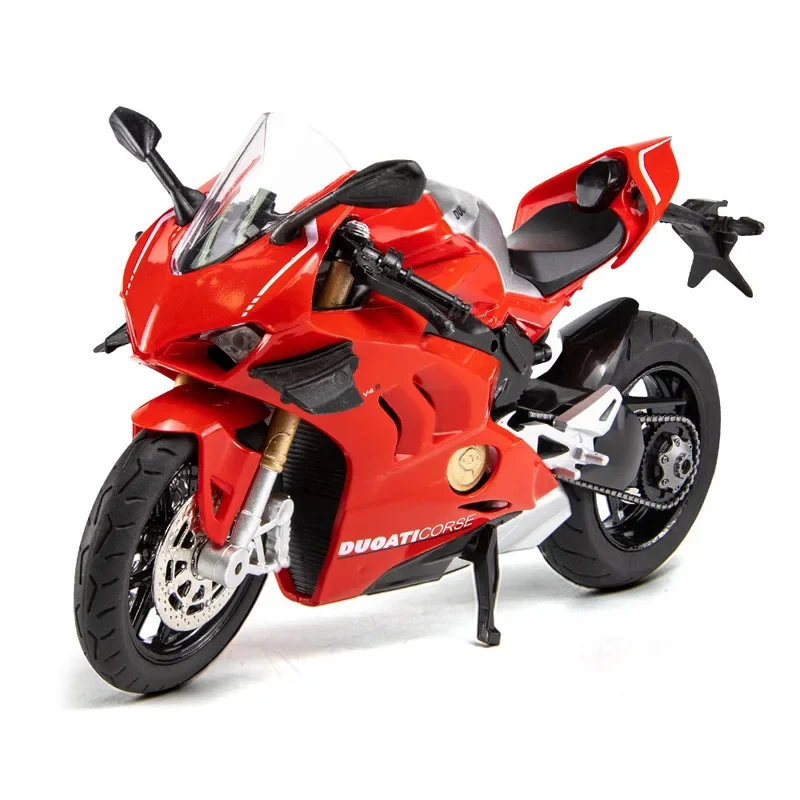 1:12 Ducati V4S Panigale Racing Motorcycles Simulation Alloy Motorcycle Model With Sound and Light Collection Toy Car Kid Gift 5
