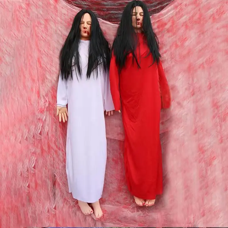 

Sadako hanged ghost латексный труп украшения-ужастики для хеллоуина Хэллоуин призраки страшная сцена реквизит игрушки