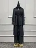 Robe longue en mousseline de soie pour femmes musulmanes, Abaya ouverte, Dubaï, Turquie, Islam, Arabe, Robe musulmane, Caftan marocain