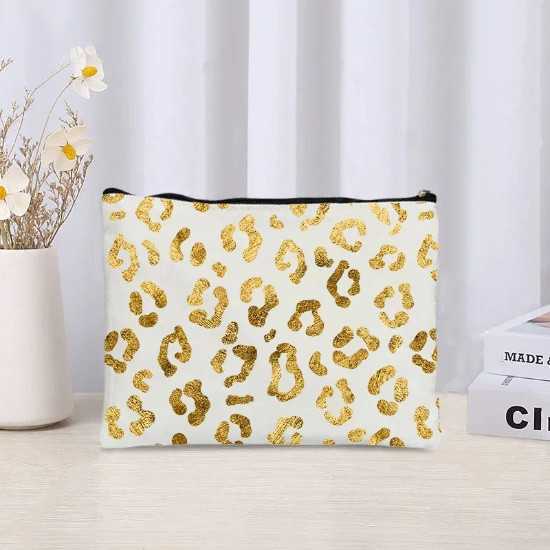 

Леопардовая сумка для макияжа, Женский дневной органайзер, Роскошная сумочка для хранения духов, милая коробка, сумки для туалетных принадлежностей, фотокарандаш