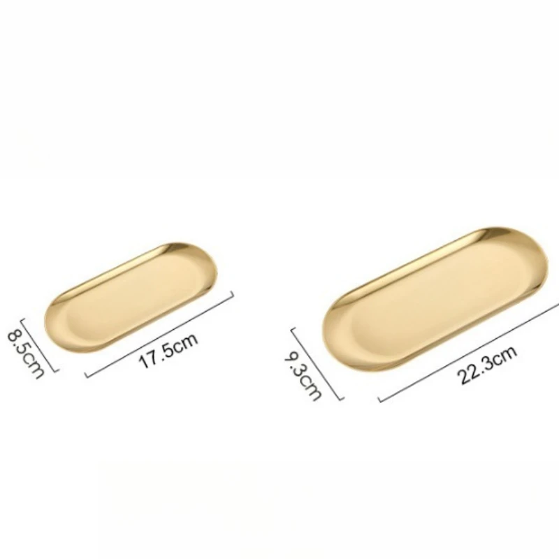 Stainless Steel Gold Dining Plate Dessert Plate Nut Fruit Cake Tray Snack Kitchen Plate Western Steak Kitchen Plate Dish