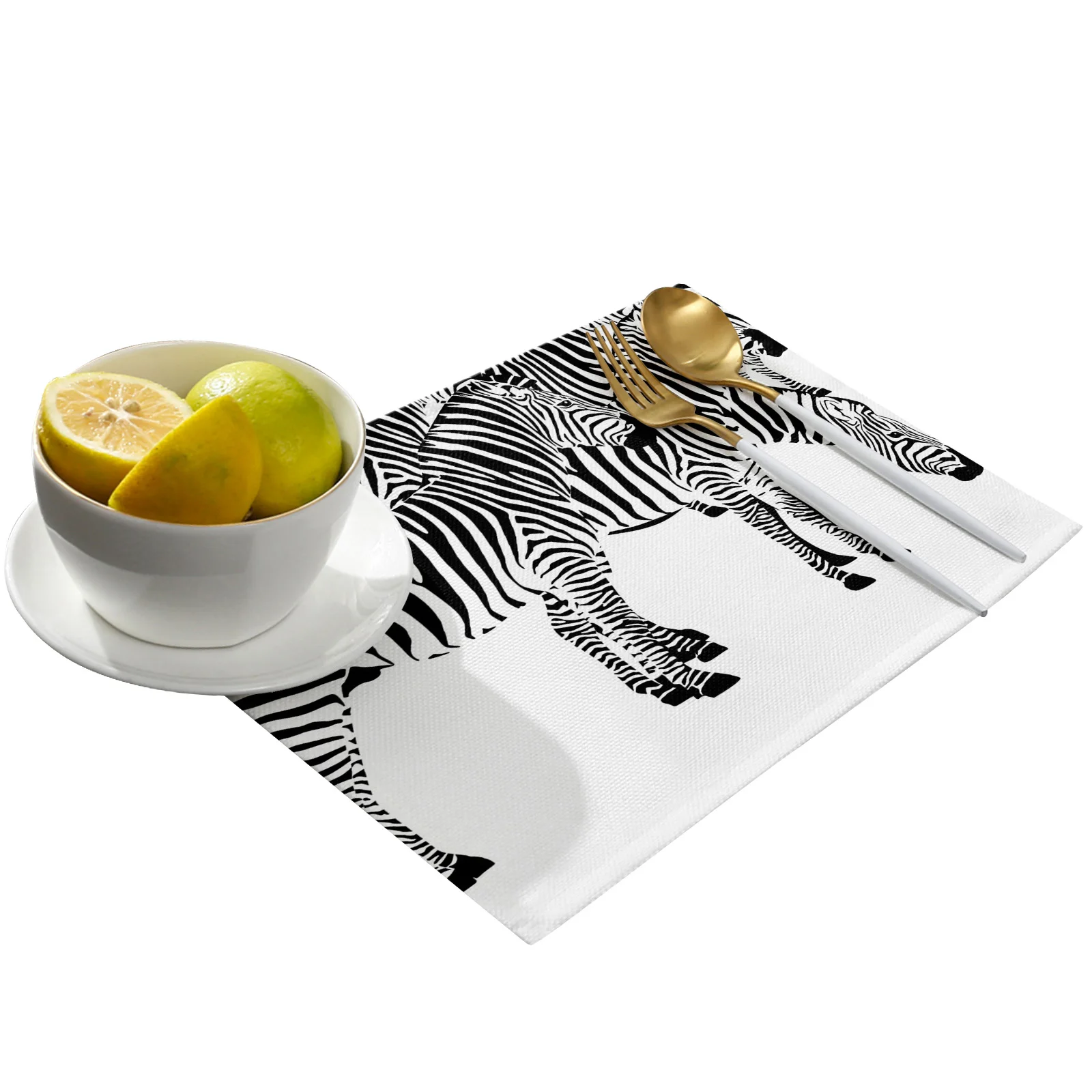 踻  ȭƮ ̴ϸָƮ Placemats 4/6pcs ֹ Ŀ ׼  ħ Ź   Ʈ