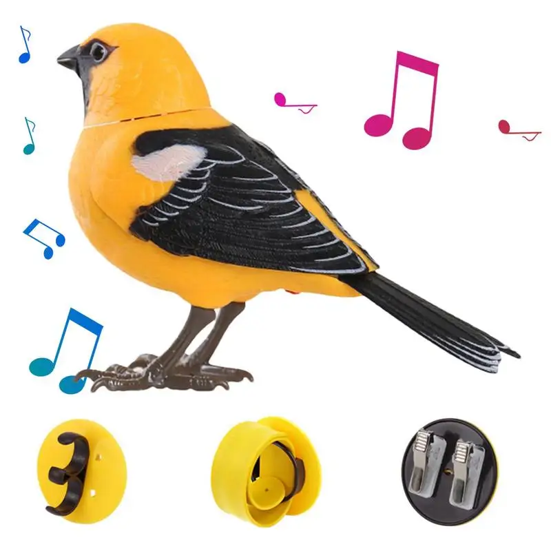 

Artificial Bird Toys Electric Birds Toys Realistic Animal Outdoor Decorations Making Sounds Light & Voice Control Tree Ornaments