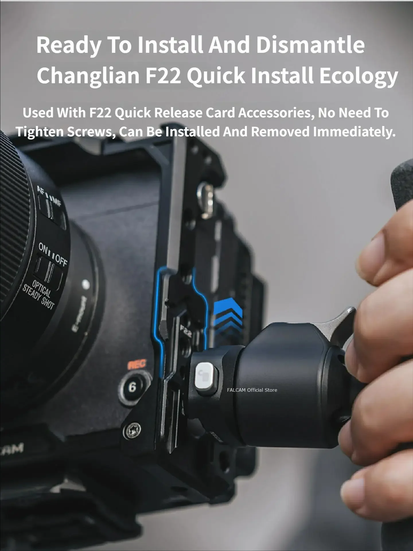 Falcam F22 퀵 릴리스 사이드 핸들 프로 좌측 캐논  래빗 케이지 범용 다기능 확장 액세서리