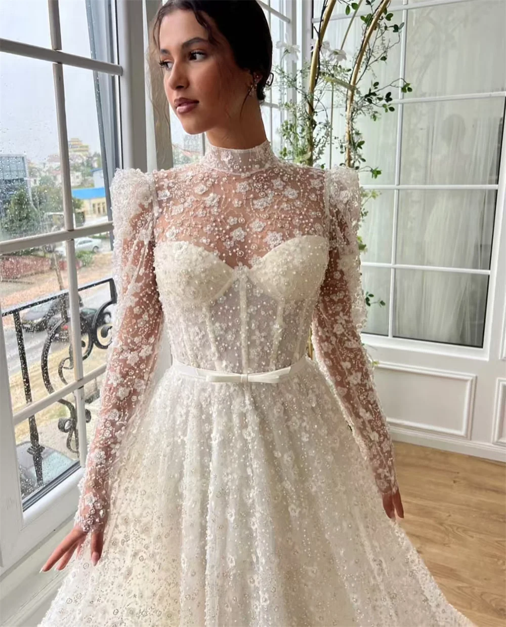 Elegant Hot Lace Fabric for Paty Dress Luxury EmbroideryBeads Net Lace with  Sequins Wedding Party Dress - AliExpress 15