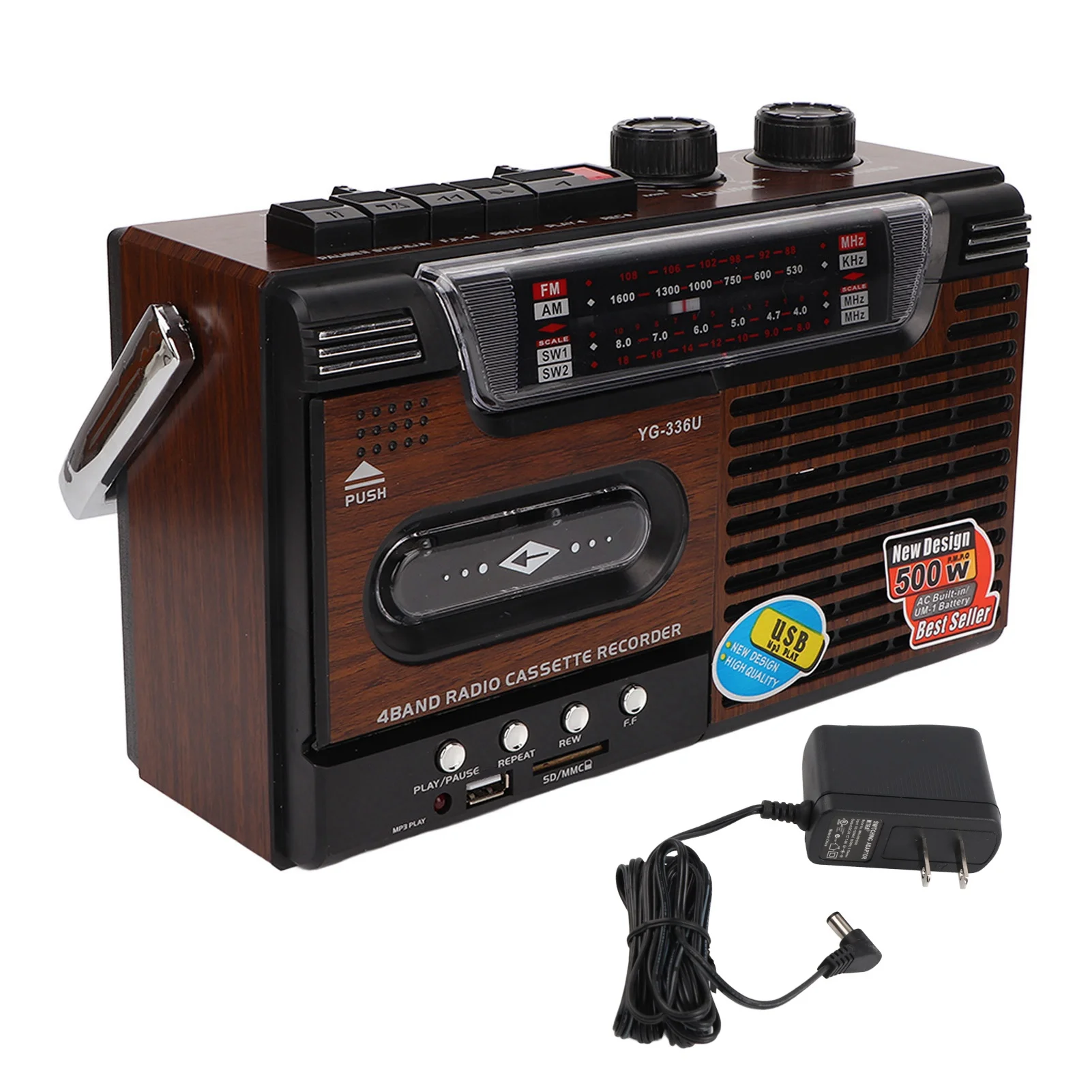 Portable-Cassette-Player-Noise-reduction-AM-FM-Radio-USB-Charging-Tape ...