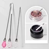Nail Art Eye Shadow Cream Stirring Rod Stainless Metal Gel Stirring Tool Spatula Pin Nail Accesories And Pigments Mixing Tools 1