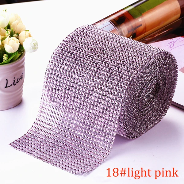 10-Yard Rhinestone Mesh Trim with 24 Rows for DIY Wedding and Party Decoration