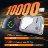PD 22.5W Fast Charging 10000mAh Magnetic Wireless Power Bank USB Type-C Detachable Data Cable Phone Holder Emergency PowerBank 3