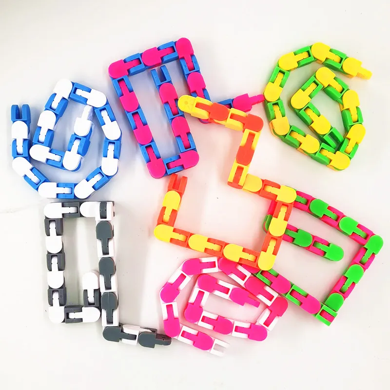 

Chain 24 Toy Sections Toys Folding Track Fidget Warcky Gadgets Gift Tracks Adult Stress Toys Relief Kids Anti-stress Sensory